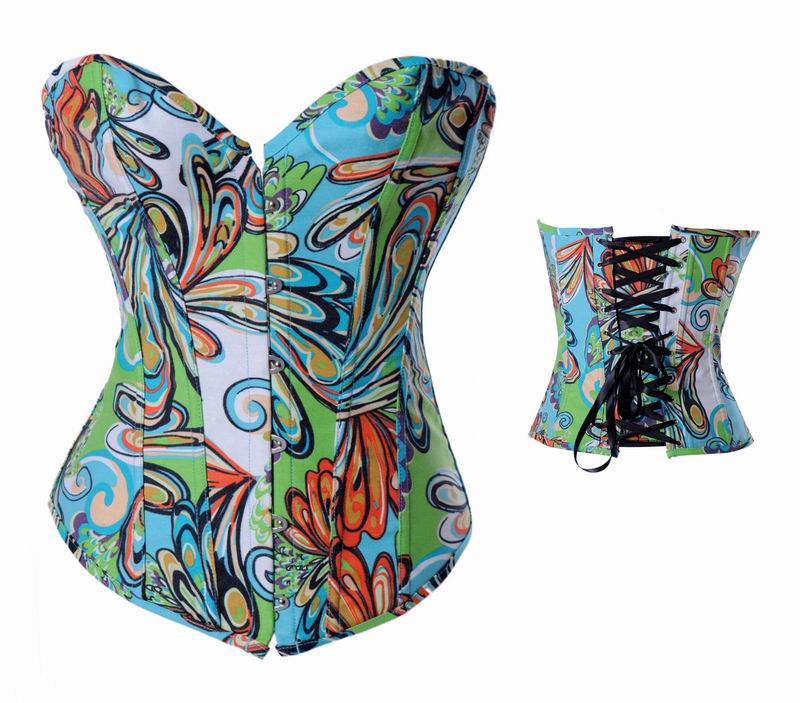 Carttoon Corset Lingerie & Blue Green Orange Corset